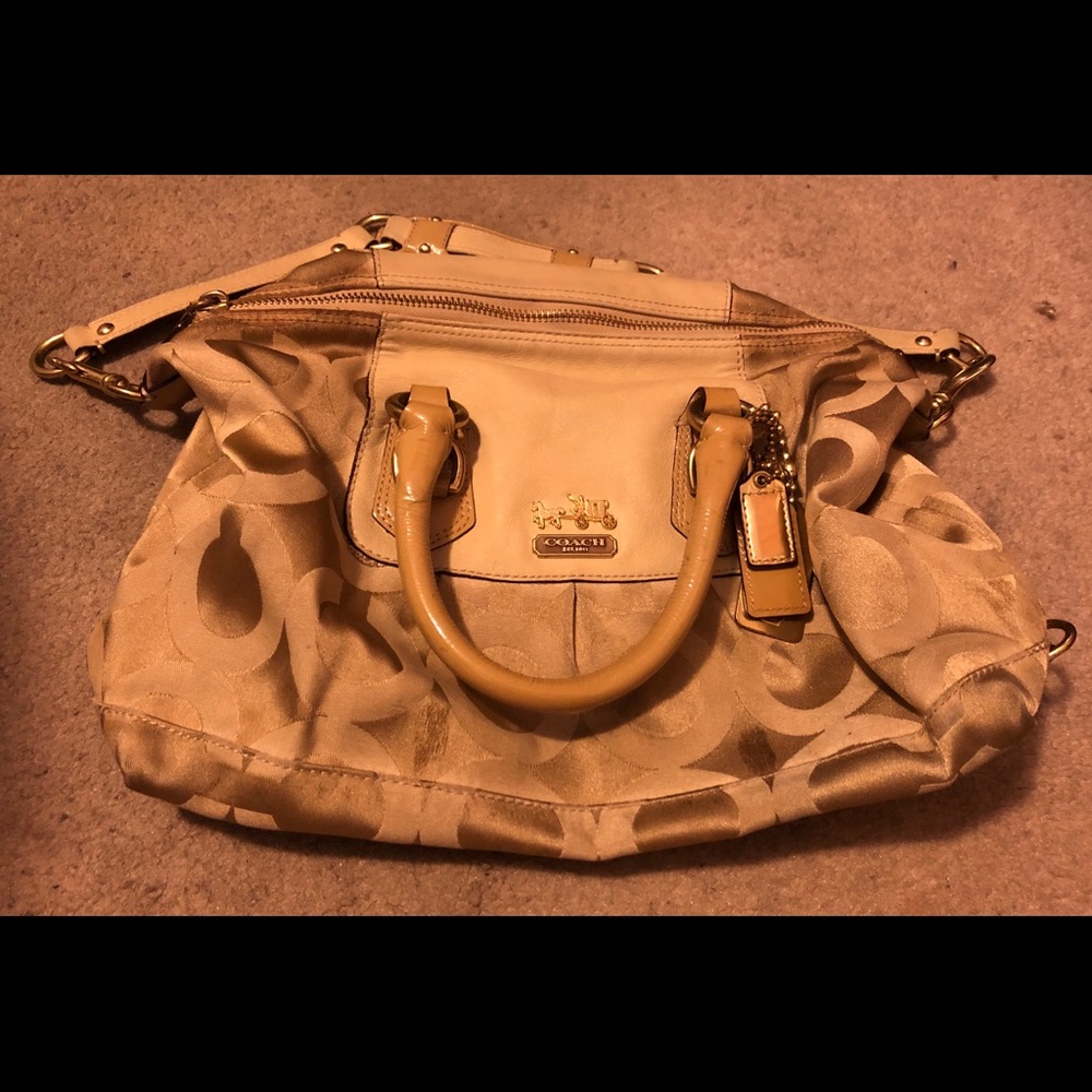 Gold Coach shoulder bag